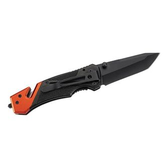 Спасителен нож Herbertz 8 cm, черно-оранжев, алуминий