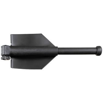 MFH Сгъваема лопата, черна, с трион, телескопична дръжка