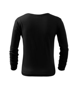 Malfini Fit-T LS детска тениска с дълъг ръкав, черна
