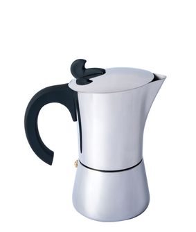 BasicNature Кафемашина за еспресо от неръждаема стомана за 2 чаши
