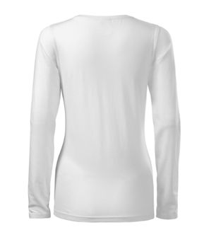 Malfini Slim дамска тениска с дълъг ръкав, бяла