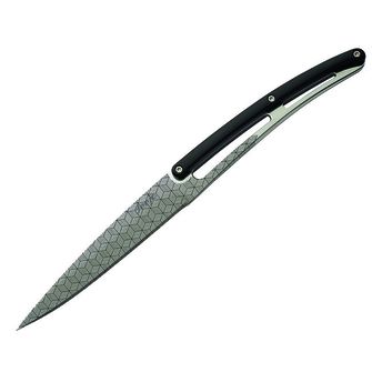 Deejo комплект от 6 ножа лъскаво острие назъбено острие дръжка черен ABS дизайн геометрия