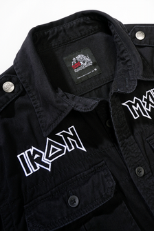 Brandit Iron Maiden Реколта риза с дълъг ръкав Eddy, черна