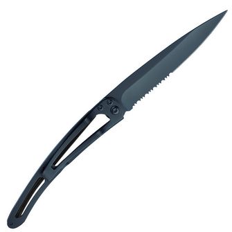 Нож за затваряне Deejo Serration black carbon