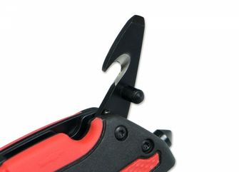 Böker Plus Savior 1 спасителен нож 8,4 cm, черно-червен, пластмасов, гумен, найлонова обвивка