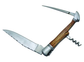 Laguiole DUB050 джобен нож, острие 12 см, коркова тапа, дръжка от зеброво дърво