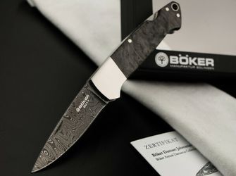 Böker Manufaktur Solingen Damast Annual 2017 джобно ножче 6,35 cm, дамаск