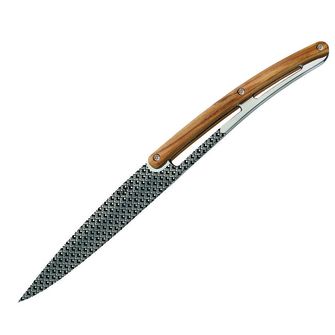 Deejo комплект от 6 ножа лъскаво острие дизайн от маслиново дърво Геометрия
