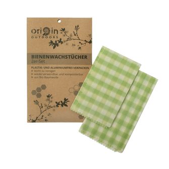 Origin Outdoors Опаковки за храна от пчелен восък - комплект от 2 размера