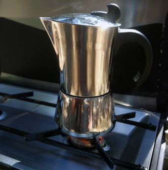 BasicNature Кафемашина за еспресо от неръждаема стомана за 6 чаши