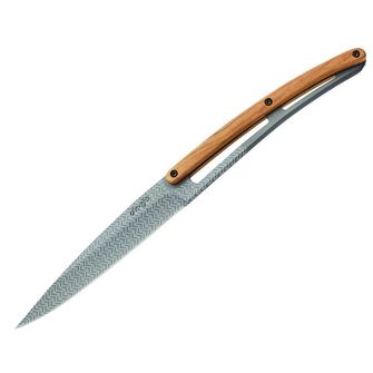 Deejo комплект от 6 ножа матово сиво острие дизайн от маслиново дърво Geometry