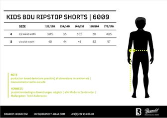 Детски къси панталони BDU Ripstop на Brandit, тъмен камуфлаж