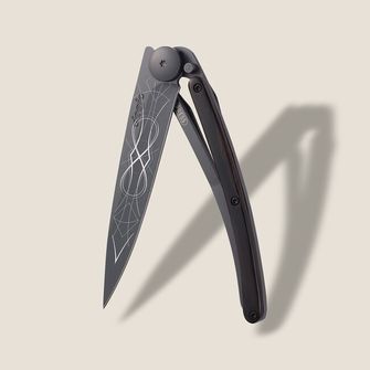 Нож за затваряне Deejo Татуировка черно абаносово дърво Infinity