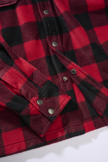 Брандит Джеф Флийс риза с дълъг ръкав, червено/черно