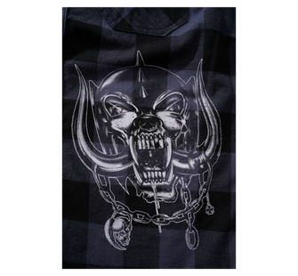 Карирана тениска Brandit Motörhead с дълъг ръкав, черно-сиво