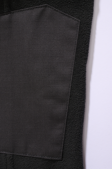 Брандирана блуза с цип от полар Ripstop, черна