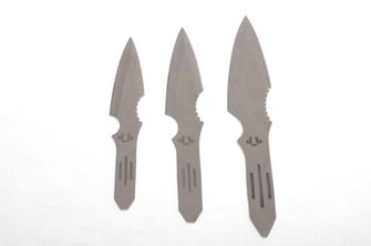Тежки ножове за хвърляне 27cm 21cm 16cm 3 броя сребърни