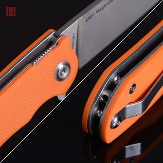 Real Steel Сгъваем нож Megalodon E801 оранжев G-10 22 см