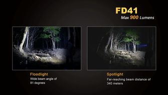 Fenix ​​тактически LED фенер FD41zoom, 900 лумена
