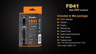Fenix ​​тактически LED фенер FD41zoom, 900 лумена