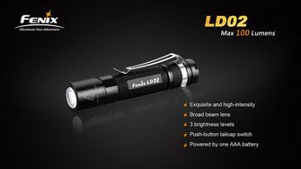 LED фенерче Fenix LD02, 100 лумена