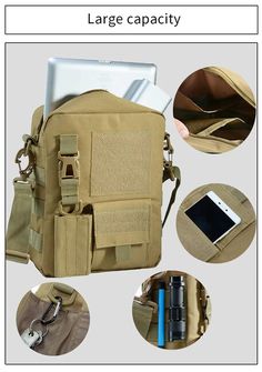 Драгова Тактическа чанта за рамо 4L, пустинна цифрова