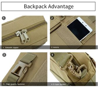Драгова Тактическа чанта за рамо 4L, пустинна цифрова
