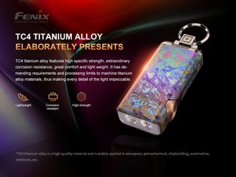 Титаниево фенерче Fenix Apex 20, с цветовете на дъгата
