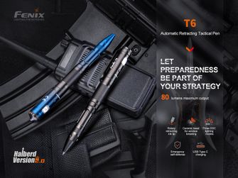 Fenix T6 Тактическа писалка с LED фенерче - синя
 