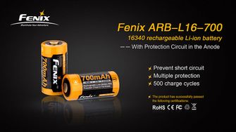 Акумулаторна батерия Fenix RCR123A 700 mAh, Li-Ion