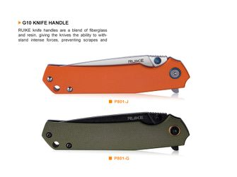 Нож Ruike P801 - зелен