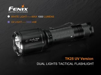 Тактически LED фенер Fenix TK25 UV, 1000 лумена