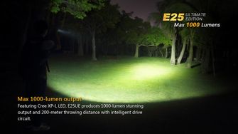 Фенерче Fenix E25 Ultimate Edition, 1000 лумена