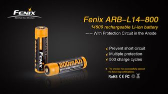 Fenix 14500 800 mAh Li-Ion акумулаторна батерия