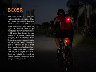Акумулаторна светлина за велосипед Fenix BC05R, 10 лумена
