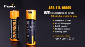 Fenix USB акумулаторна батерия AA Fenix ARB-L14-1600U