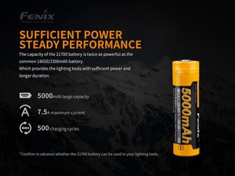 Fenix 21700 5000 mAh Li-Ion акумулаторна батерия