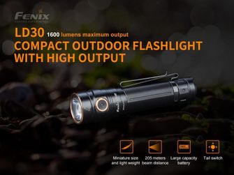 Фенерче Fenix LD30 + USB батерия 3500 mAh