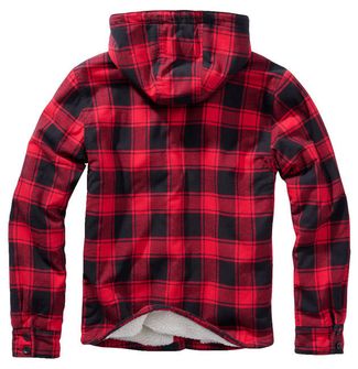 Brandit Lumberjacket яке с качулка, червено-сиво