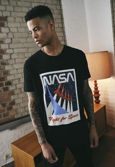 NASA Мъжка тениска Fight for Space, черна