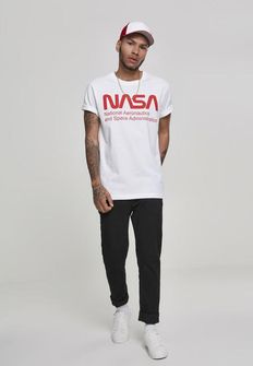 NASA Мъжка тениска Wormlogo, бяла