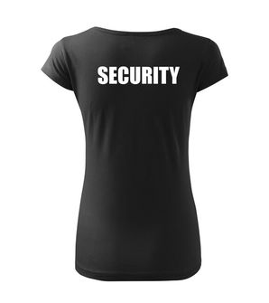 DRAGOWA  ДАМСКА Тениска с надпис SECURITY, черен