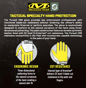 Mechanix Pursuit D-5 Защитни ръкавици против порязване черни