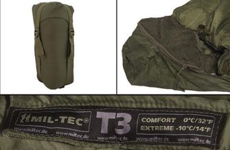 Mil-tec Tactical T3 Спален чувал маслиненозелен 0/-10 °C