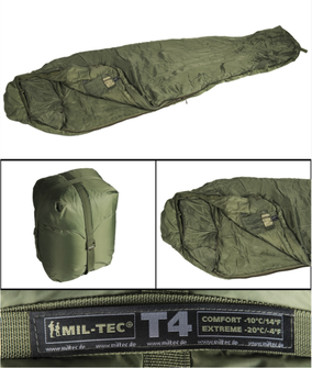 Mil-tec Tactical T4 Спален чувал маслиненозелен 2/-19 °C