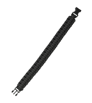 Mil-tec Survival Гривна от паракорд, 15 мм, черна