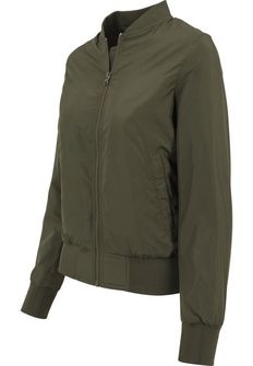 Urban Classics дамско леко бомбър яке, маслиненозелено