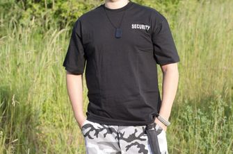MFH Тениска с надпис Security, черна, 160 г/м2
