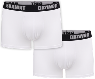 Brandit Боксерки с лого 2бр, бяло-бяло