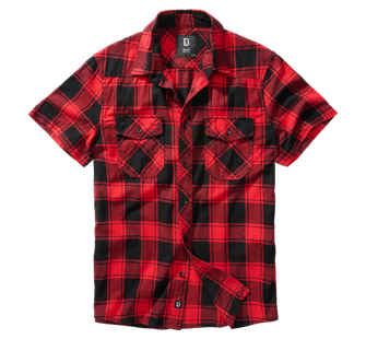Брандит Карирана риза с къс ръкав, червено/черно